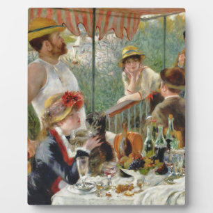 Mittagessen im Boot-Party Vintag Renoir Fotoplatte