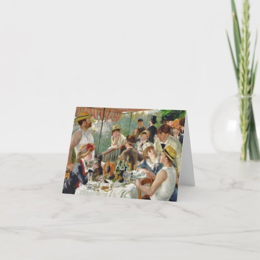 Mittagessen im Boot-Party Vintag Renoir Karte (Vorderseite)