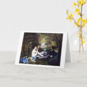 Mittagessen im Gras, Manet Karte (Gelbe Blume)