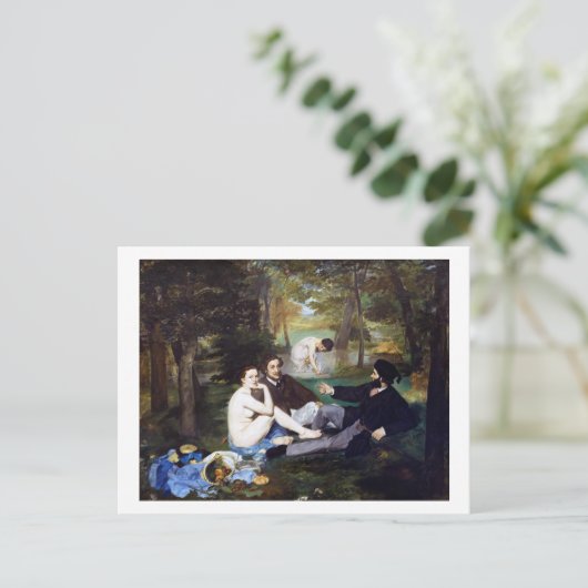 Mittagessen im Gras, Manet Postkarte (Stehend Vorderseite)