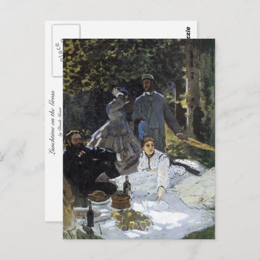 Mittagessen im Gras Postkarte (Vorne/Hinten)