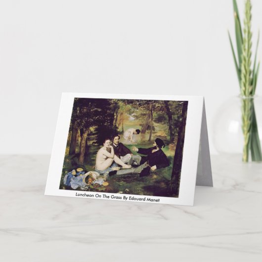 Mittagessen im Gras von Edouard Manet Karte (Vorderseite)