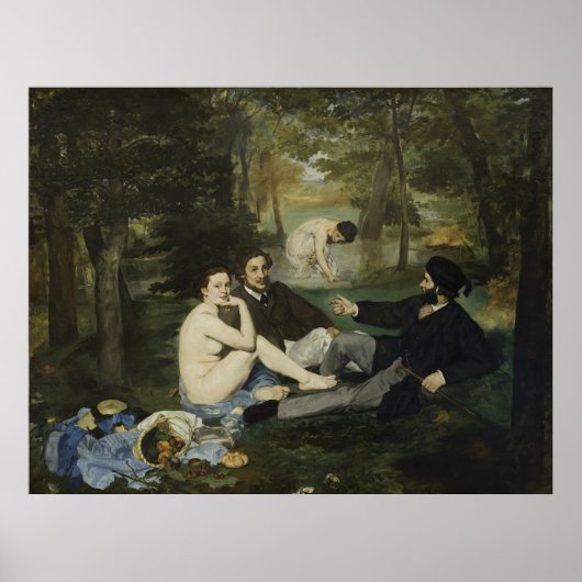 Mittagessen im Gras von Edouard Manet Poster (Vorne)