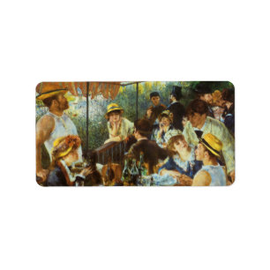 Mittagessen im Party von Pierre Renoir Adressaufkleber