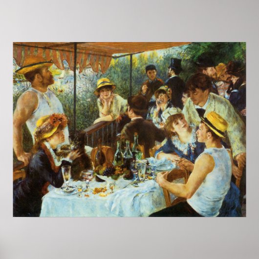 Mittagessen im Party von Pierre Renoir Poster (Vorne)