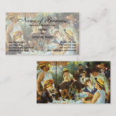 Mittagessen im Party von Pierre Renoir Visitenkarte (Vorne/Hinten)