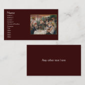 Mittagessen im Party von Renoir Visitenkarte (Vorne/Hinten)