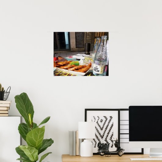 Mittagessen in Barcelona Spanien Poster (Heimbüro)