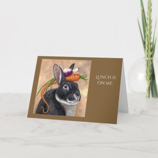 Mittagessen ist auf meiner Grußkarte Karte (Vorderseite)