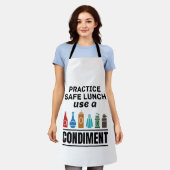 Mittagessen Lady Cafeteria Gastronomie Safe Mittag Schürze (Getragen)