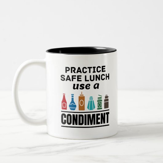 Mittagessen Lady Cafeteria Gastronomie Safe Mittag Zweifarbige Tasse (Links)
