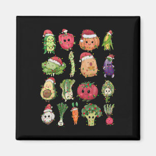 Mittagessen Lady Gemüse Lebensmittel Weihnachtsbau Magnet