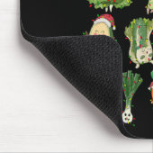 Mittagessen Lady Gemüse Lebensmittel Weihnachtsbau Mousepad (Ecke)
