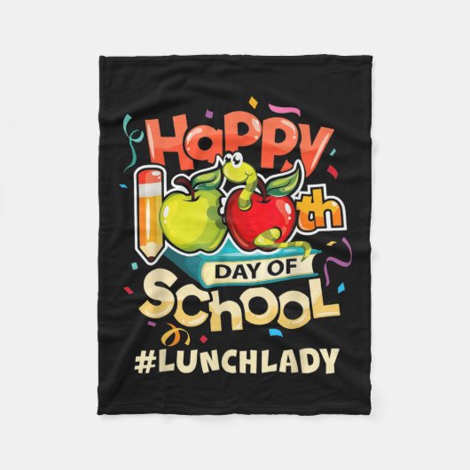 Mittagessen Lady Happy 100. Tag der Schule Fleecedecke (Vorderseite)