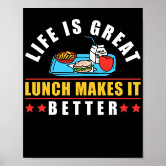 Mittagessen Lady Life ist großartig Mittagessen ma Poster