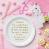 Mittagessen Limerick Pappteller (Party)
