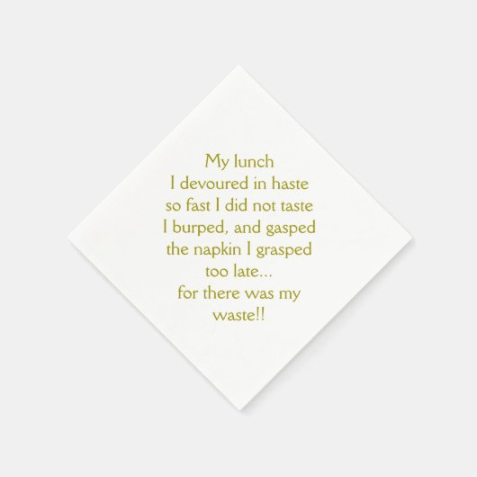 Mittagessen Limerick Serviette (Ecke)