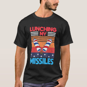 Mittagessen meine Raketen 4. Juli Feuerwerk T-Shirt