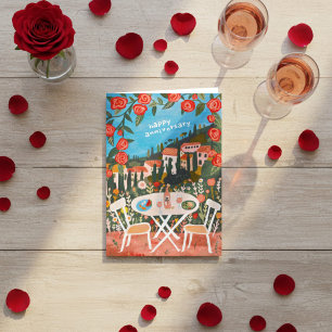 Mittagessen mit Blick Jubiläum Landschaften Gouach Karte