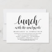 Mittagessen mit den Neuvermählten, Hochzeitsfeiern Einladung (Vorderseite)