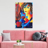 Mittagessen mit Farben Leinwanddruck (Insitu (Wohnzimmer))