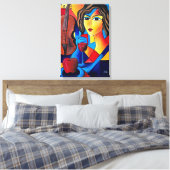 Mittagessen mit Farben Leinwanddruck (Insitu (Schlafzimmer))