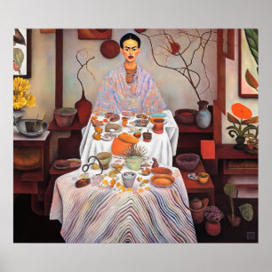 Mittagessen mit Frida - Leinwände Art Print Poster