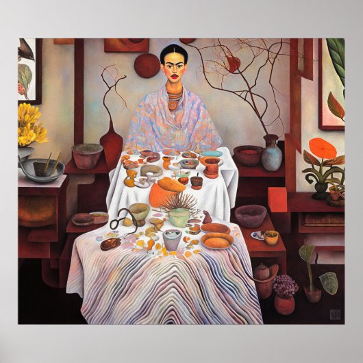 Mittagessen mit Frida - Leinwände Art Print Poster (Vorne)