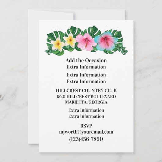 Mittagessen oder gelegentlich - Rückersuchen Einladung (Rückseite)