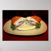 Mittagessen-Sandwich-Lächeln Poster (Vorne)