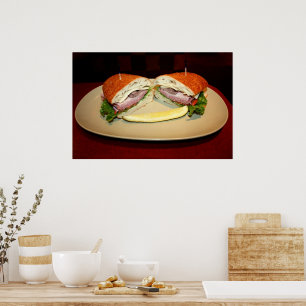 Mittagessen-Sandwich-Lächeln Poster