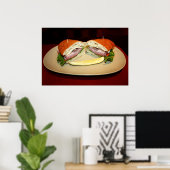 Mittagessen-Sandwich-Lächeln Poster (Heimbüro)