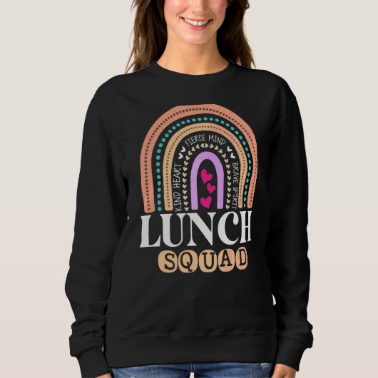 Mittagessen Squad Group Matching School Cafeteria  Sweatshirt (Vorderseite)