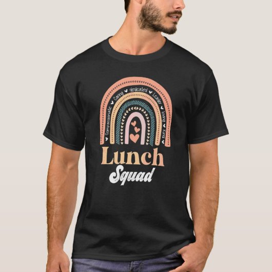 Mittagessen Squad Group Matching School Cafeteria T-Shirt (Vorderseite)