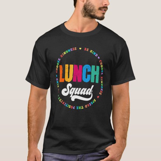 Mittagessen Squad Group Matching School Cafeteria T-Shirt (Vorderseite)