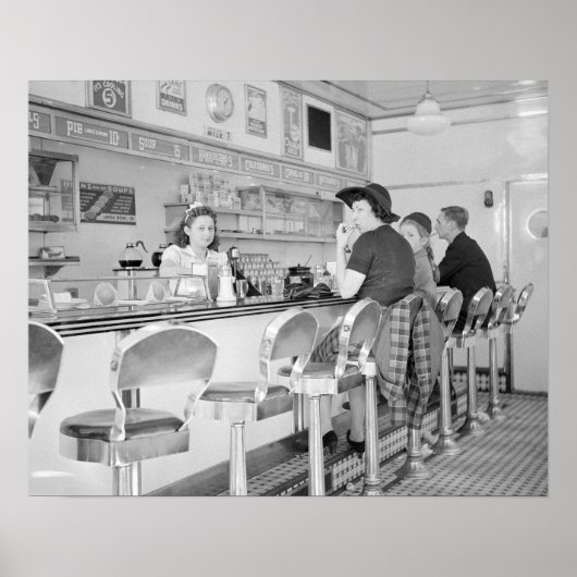 Mittagessen-Theke, 1941 Poster (Vorne)