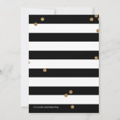 Mittagessen-u. sprudelnder Glitzer-Schwarz-weißes Einladung (Rückseite)