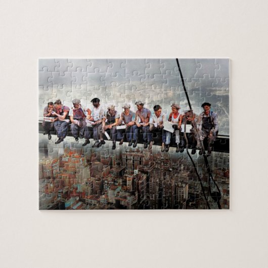 Mittagessen über einem Wolkenkratzer C1932 Farbred Puzzle (Horizontal)