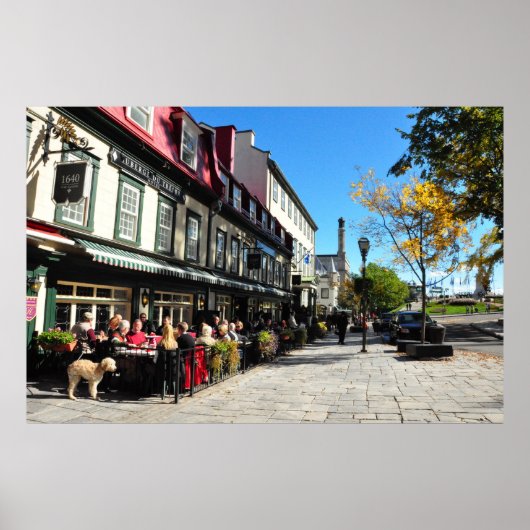 Mittagessen Vieux Quebec City Street Canada Poster (Vorne)