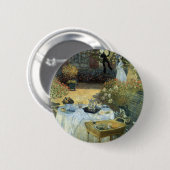 Mittagessen von Claude Monet, Vintage Impressionis Button (Vorne & Hinten)