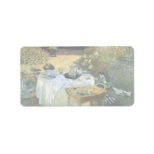 Mittagessen von Claude Monet, Vintager Impressioni Adressaufkleber