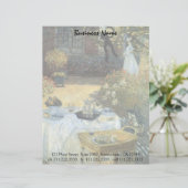 Mittagessen von Claude Monet, Vintager Impressioni Briefbogen (Stehend Vorderseite)