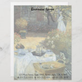 Mittagessen von Claude Monet, Vintager Impressioni Briefbogen (Vorne/Hinten)