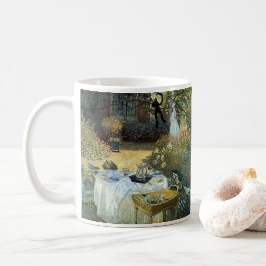 Mittagessen von Claude Monet, Vintager Impressioni Kaffeetasse (Mit Donut)