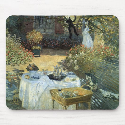 Mittagessen von Claude Monet, Vintager Impressioni Mousepad (Vorne)
