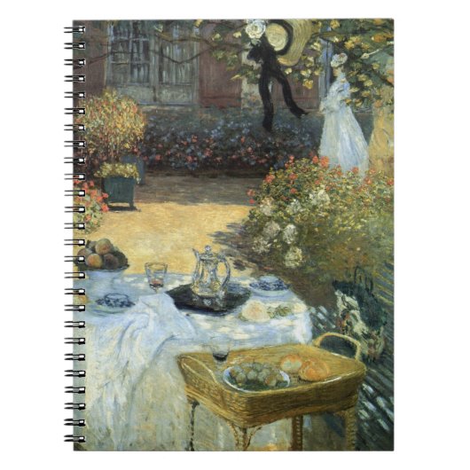 Mittagessen von Claude Monet, Vintager Impressioni Notizblock (Vorderseite)