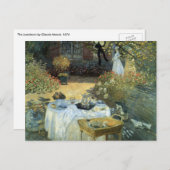 Mittagessen von Claude Monet, Vintager Impressioni Postkarte (Vorne/Hinten)