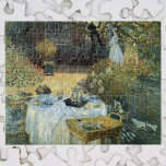Mittagessen von Claude Monet, Vintager Impressioni Puzzle<br><div class="desc">Das Luncheon (1876) von Claude Monet ist ein Vintager Impressionismus, ein Kunstgemälde mit einem Picknick im Garten im Frühjahr und einem Nachmittagstee. Ein Kind spielt leise mit Spielzeug auf dem Boden. Über den Künstler: Claude Monet (1840-1926) war Gründer der französischen impressionistischen Malerei, wobei die meisten seiner Gemälde "en plein air"...</div>