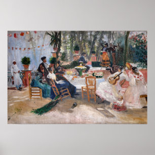 Mittagessen während der Feria in Granada Hugo Bi Poster