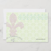 Mittagessen-Wiedersehen-elegantes Blumen der Einladung (Rückseite)